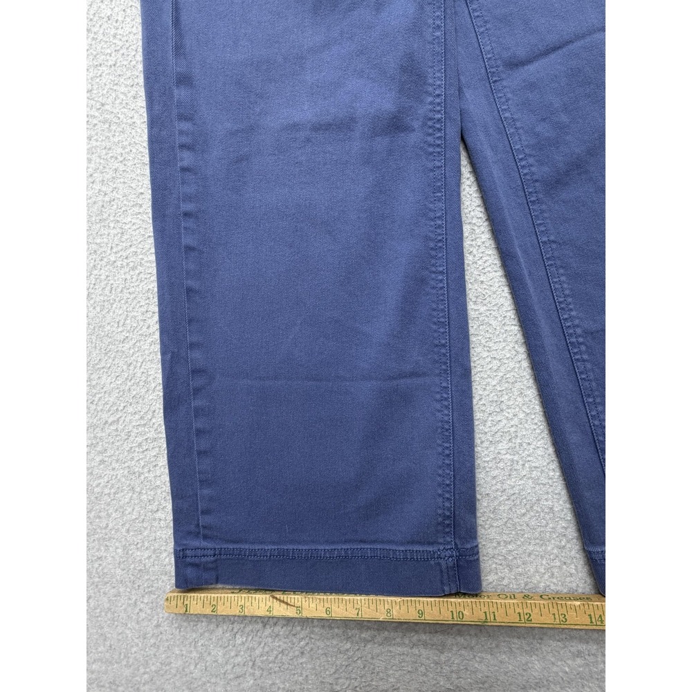 Everlane Pants Womens 2 Blue Wide Leg Cropped Twill Chino Stretch Pockets Casual - Picture 2 of 9